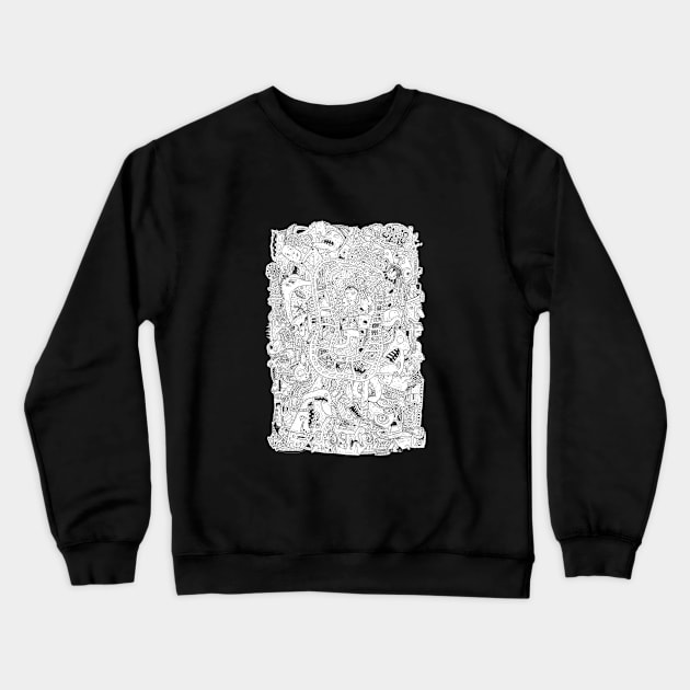 New Model of Schizophrenia Crewneck Sweatshirt by Good Cripples